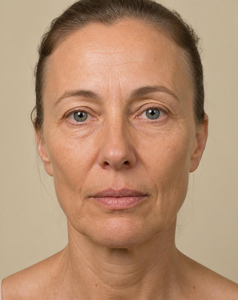 Rejuvenescimento facial global — antes