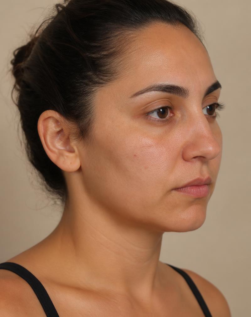 Harmonização e contorno mandibular — antes